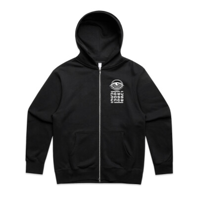 NBC Logo Black Zip Up Hoodie Thumbnail